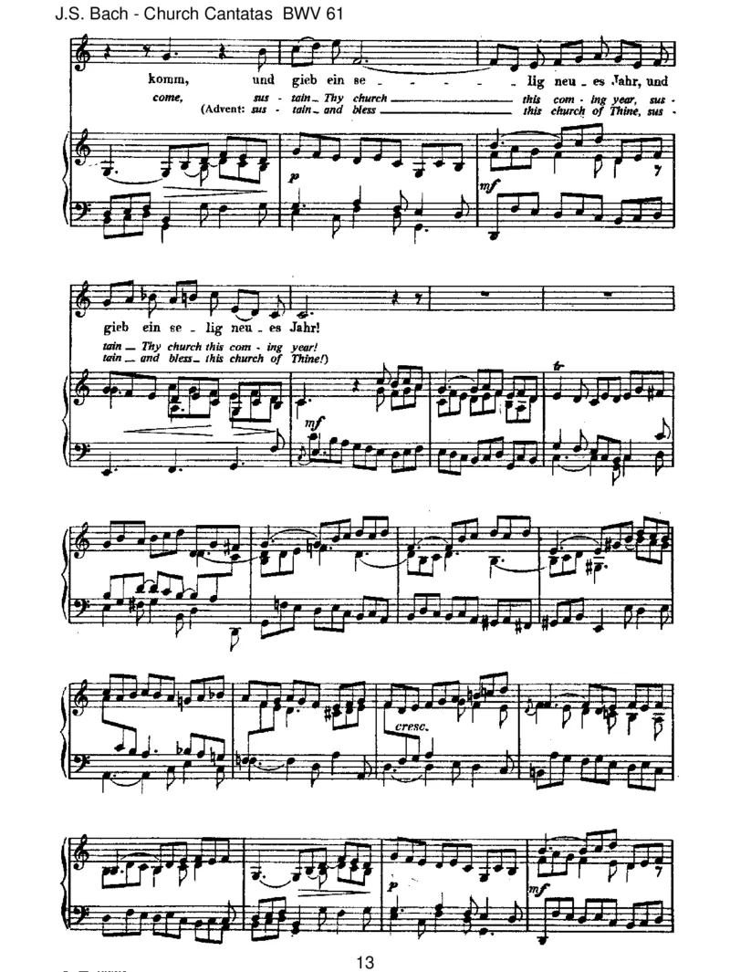 BWV61Nunkomm,derHeidenHeiland_一万首著名钢琴曲谱哈农贝多芬合集视频教学电子版高清无水印可打印_1古典钢琴知名音乐家谱_巴赫钢琴谱全集_J.S巴赫作品全集_JohannSebastianBach(1685-1750)巴赫