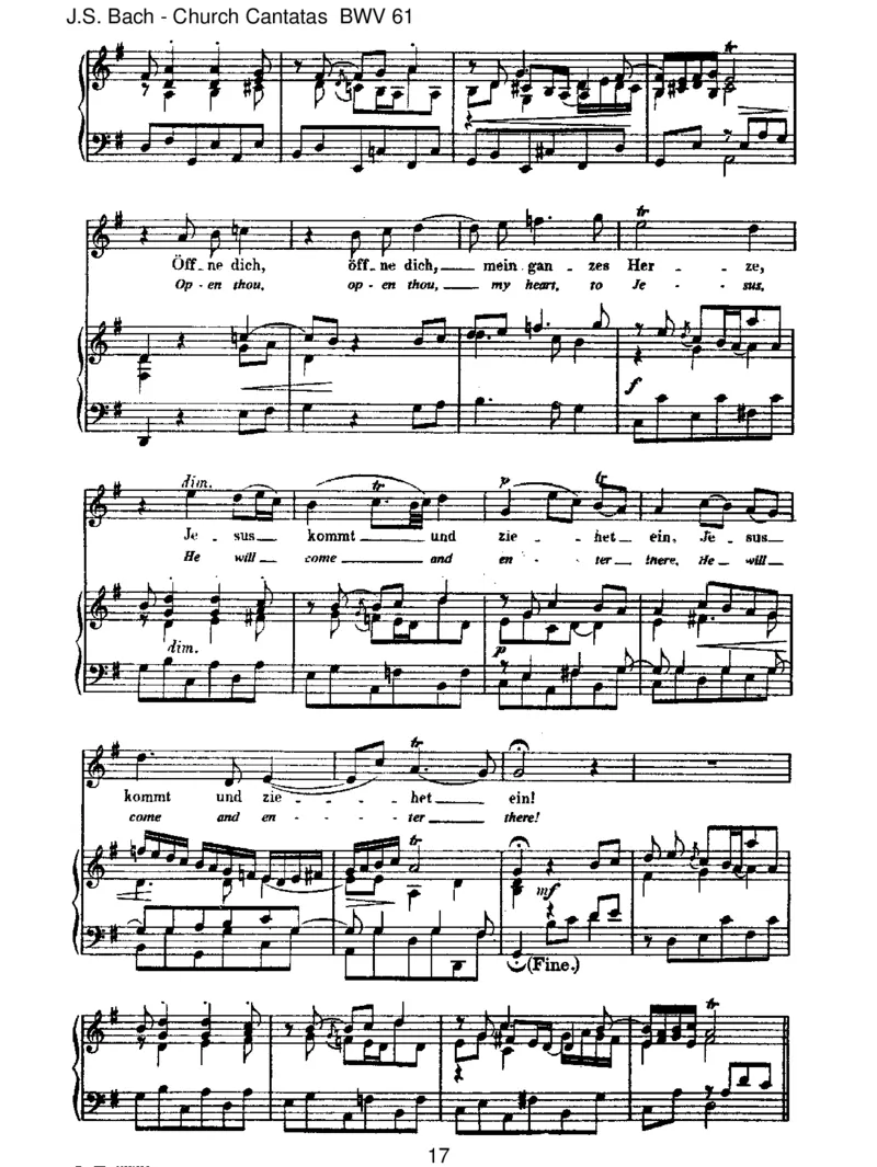 BWV61Nunkomm,derHeidenHeiland_一万首著名钢琴曲谱哈农贝多芬合集视频教学电子版高清无水印可打印_1古典钢琴知名音乐家谱_巴赫钢琴谱全集_J.S巴赫作品全集_JohannSebastianBach(1685-1750)巴赫