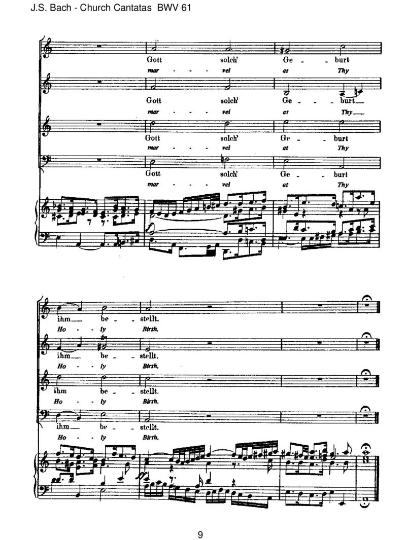 BWV61Nunkomm,derHeidenHeiland_一万首著名钢琴曲谱哈农贝多芬合集视频教学电子版高清无水印可打印_1古典钢琴知名音乐家谱_巴赫钢琴谱全集_J.S巴赫作品全集_JohannSebastianBach(1685-1750)巴赫
