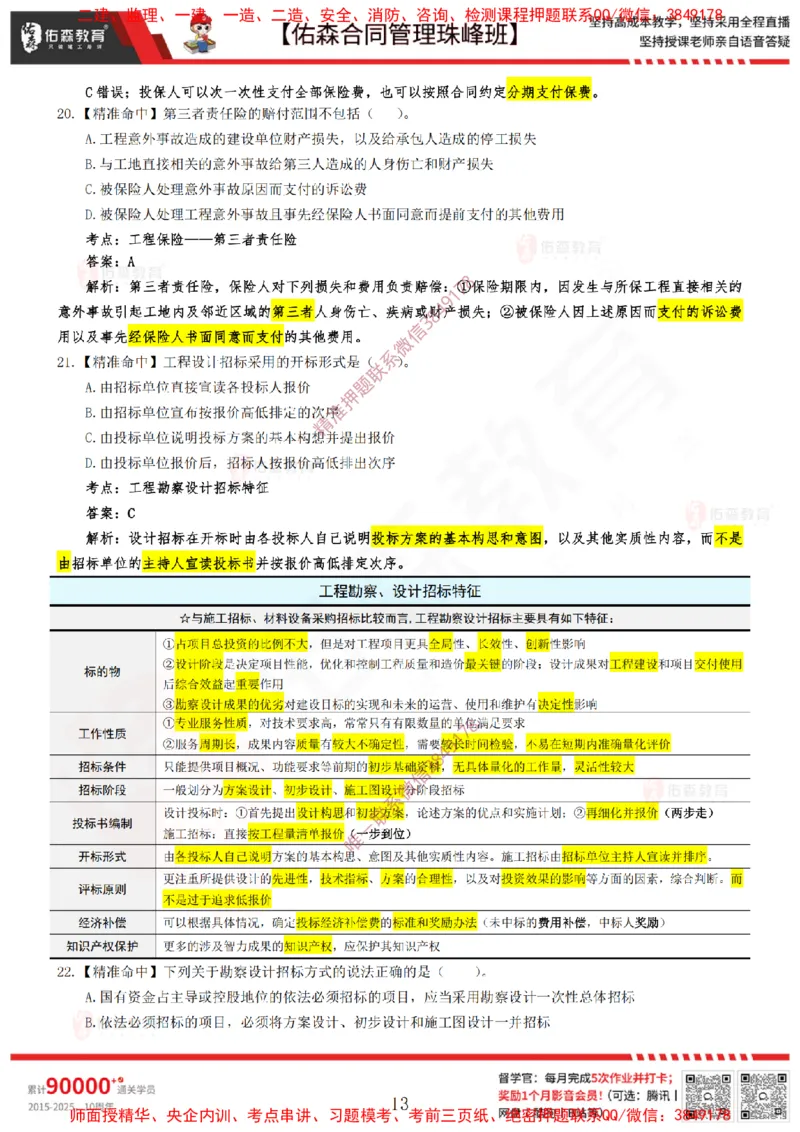 4月22日佑森合同管理珠峰班模考卷答案_监理工程师_2025监理工程师_2025年监理工程师SVIP_2025年监理合同管理SVIP_02-基础精讲✿高端面授✿深度强化