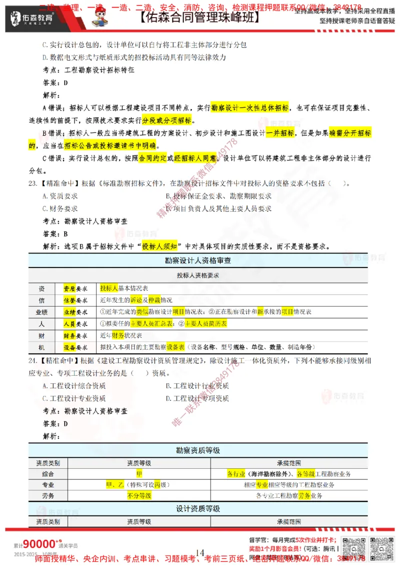 4月22日佑森合同管理珠峰班模考卷答案_监理工程师_2025监理工程师_2025年监理工程师SVIP_2025年监理合同管理SVIP_02-基础精讲✿高端面授✿深度强化