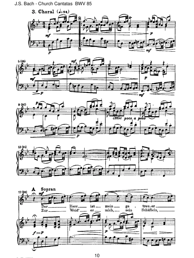 BWV85IchbineinguterHirt_一万首著名钢琴曲谱哈农贝多芬合集视频教学电子版高清无水印可打印_1古典钢琴知名音乐家谱_巴赫钢琴谱全集_J.S巴赫作品全集_JohannSebastianBach(1685-1750)巴赫