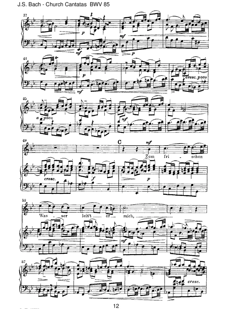 BWV85IchbineinguterHirt_一万首著名钢琴曲谱哈农贝多芬合集视频教学电子版高清无水印可打印_1古典钢琴知名音乐家谱_巴赫钢琴谱全集_J.S巴赫作品全集_JohannSebastianBach(1685-1750)巴赫