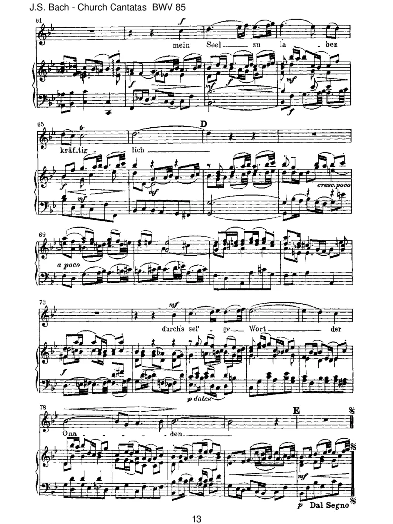 BWV85IchbineinguterHirt_一万首著名钢琴曲谱哈农贝多芬合集视频教学电子版高清无水印可打印_1古典钢琴知名音乐家谱_巴赫钢琴谱全集_J.S巴赫作品全集_JohannSebastianBach(1685-1750)巴赫