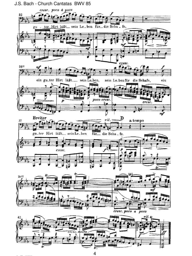 BWV85IchbineinguterHirt_一万首著名钢琴曲谱哈农贝多芬合集视频教学电子版高清无水印可打印_1古典钢琴知名音乐家谱_巴赫钢琴谱全集_J.S巴赫作品全集_JohannSebastianBach(1685-1750)巴赫