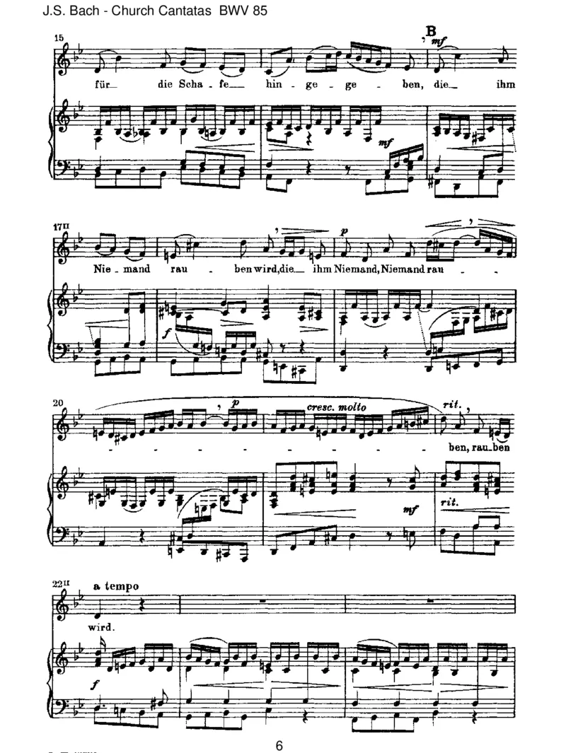 BWV85IchbineinguterHirt_一万首著名钢琴曲谱哈农贝多芬合集视频教学电子版高清无水印可打印_1古典钢琴知名音乐家谱_巴赫钢琴谱全集_J.S巴赫作品全集_JohannSebastianBach(1685-1750)巴赫