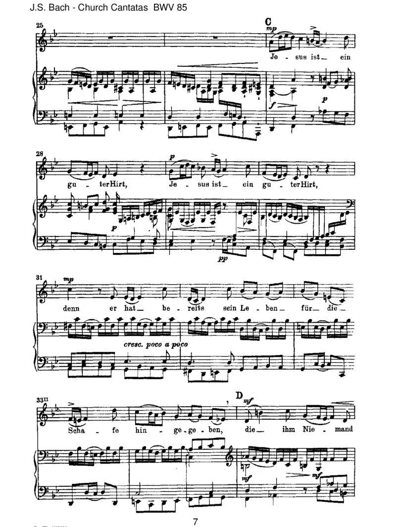BWV85IchbineinguterHirt_一万首著名钢琴曲谱哈农贝多芬合集视频教学电子版高清无水印可打印_1古典钢琴知名音乐家谱_巴赫钢琴谱全集_J.S巴赫作品全集_JohannSebastianBach(1685-1750)巴赫