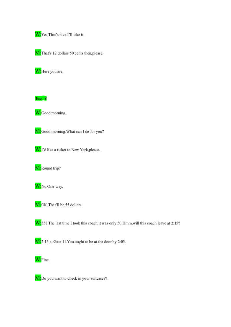 备考2024新高考英语听力(答案+文本)05_2024年5月_01按日期_1号_2024高考英语听力专题（80套模拟训练+历年真题）(附音频）_高考英语听力高分80套模拟训练_995