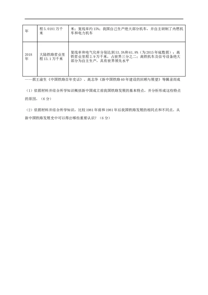 第五单元交通与社会变（能力提升）-高二历史单元测试定心卷（选择性必修2经济与社会生活）（原卷版）_E015高中全科试卷_历史试题_选修2_人教版历史选修二同步练习（042份）