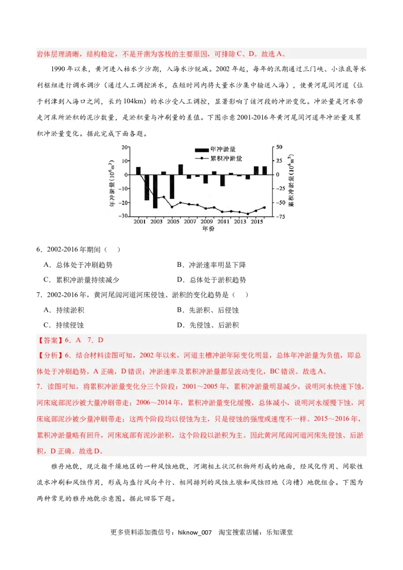 第二章地表形态的塑造（B卷&bull;综合测试）-2022-2023学年高二地理上学期同步单元卷（人教版2019选择性必修1）（解析版）_E015高中全科试卷_地理试题_选修1_1.单元测试