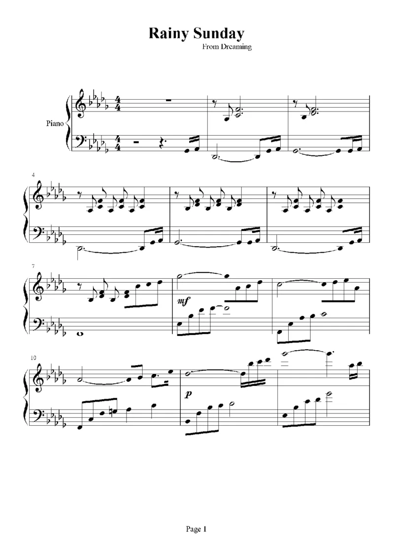 27、白日梦专辑1-3（128页，共31首）_一万首著名钢琴曲谱哈农贝多芬合集视频教学电子版高清无水印可打印_3流行音乐谱_流行钢琴谱合集形式_高清PDF无水印