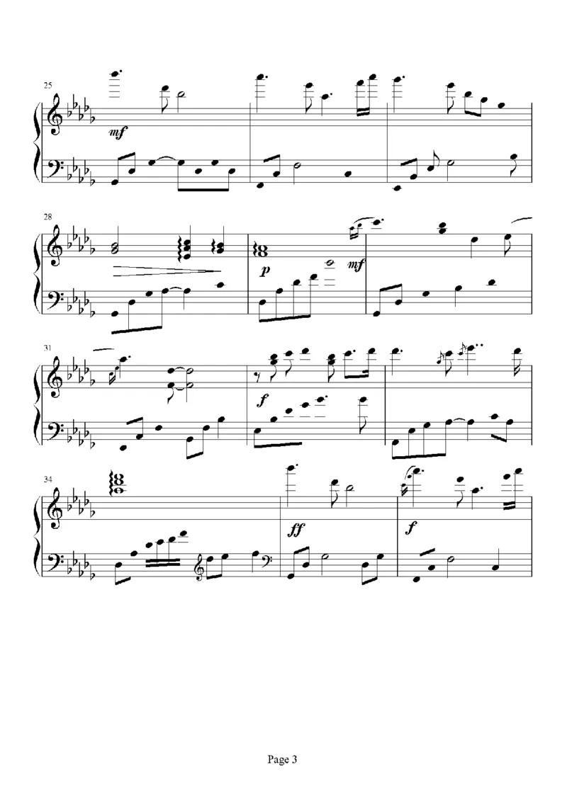 27、白日梦专辑1-3（128页，共31首）_一万首著名钢琴曲谱哈农贝多芬合集视频教学电子版高清无水印可打印_3流行音乐谱_流行钢琴谱合集形式_高清PDF无水印