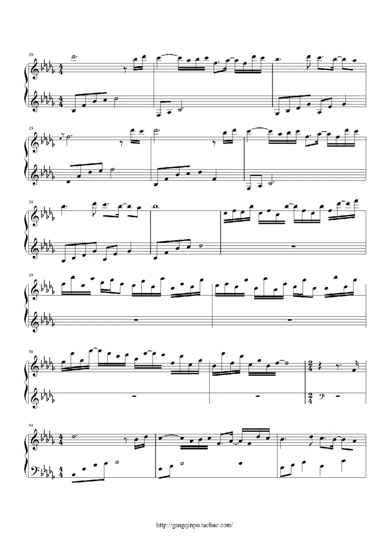 27、白日梦专辑1-3（128页，共31首）_一万首著名钢琴曲谱哈农贝多芬合集视频教学电子版高清无水印可打印_3流行音乐谱_流行钢琴谱合集形式_高清PDF无水印