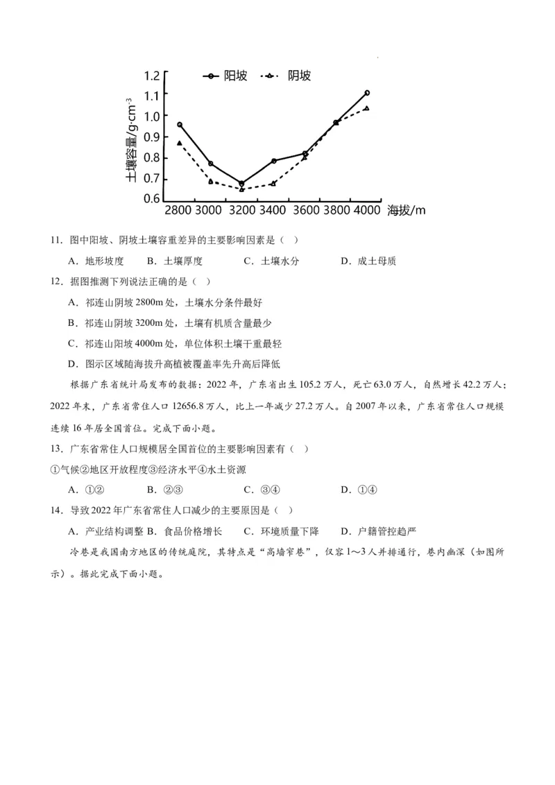 高一地理期末模拟卷01（考试版A4）测试范围：必修第一册、必修第二册前2章（人教版2019）_E015高中全科试卷_地理试题_必修1_4.期末试卷