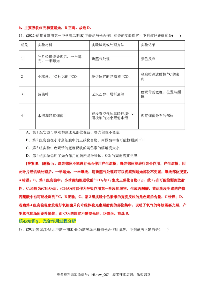第5章细胞的能量供应和利用（A卷&middot;知识通关练）（解析版）_E015高中全科试卷_生物试题_必修1_1.单元测试_1.单元测试AB卷（第一套）