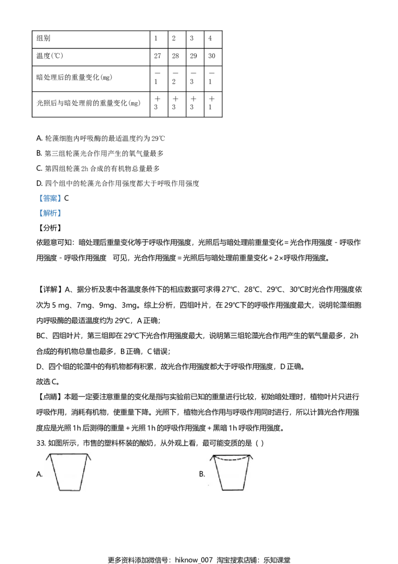 精品解析：江苏省南京市南京师大附中高一上学期期末生物试题（解析版）_E015高中全科试卷_生物试题_必修1_4.期末试卷_2.各地真题