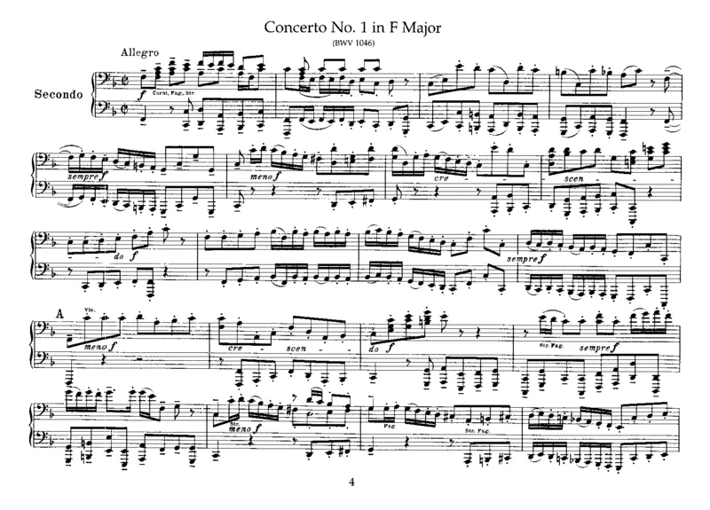 6BrandenburgConcertosfor4Hands_一万首著名钢琴曲谱哈农贝多芬合集视频教学电子版高清无水印可打印_1古典钢琴知名音乐家谱_巴赫钢琴谱全集