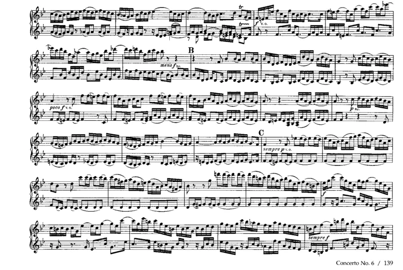 6BrandenburgConcertosfor4Hands_一万首著名钢琴曲谱哈农贝多芬合集视频教学电子版高清无水印可打印_1古典钢琴知名音乐家谱_巴赫钢琴谱全集