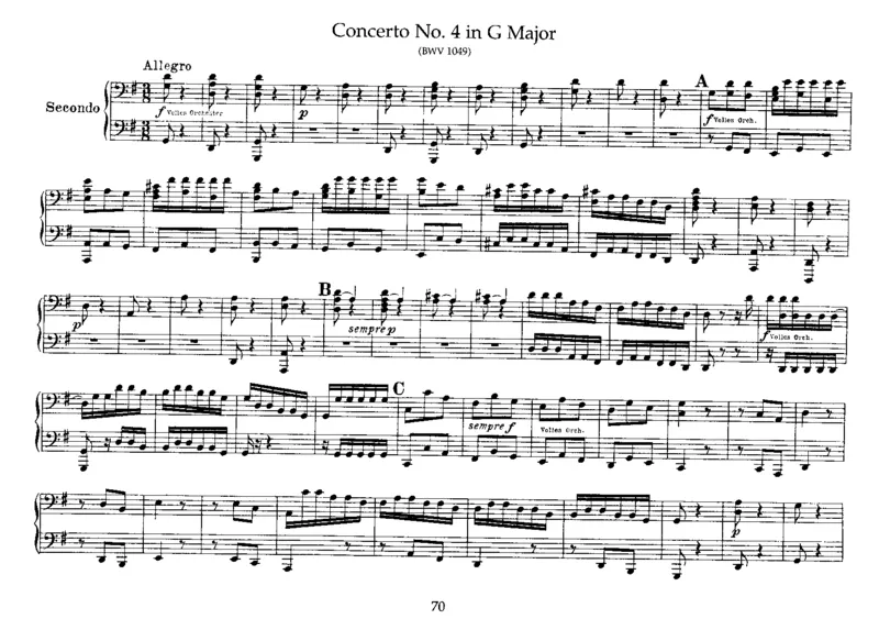 6BrandenburgConcertosfor4Hands_一万首著名钢琴曲谱哈农贝多芬合集视频教学电子版高清无水印可打印_1古典钢琴知名音乐家谱_巴赫钢琴谱全集