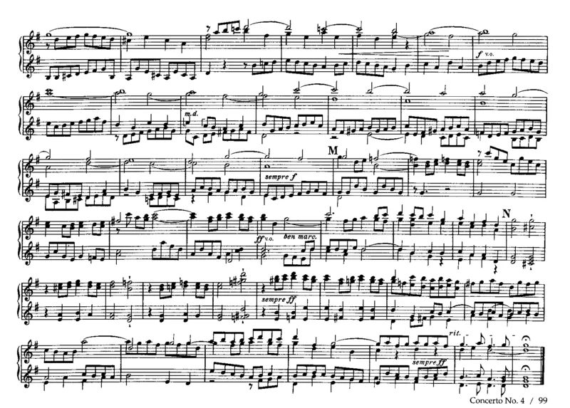 6BrandenburgConcertosfor4Hands_一万首著名钢琴曲谱哈农贝多芬合集视频教学电子版高清无水印可打印_1古典钢琴知名音乐家谱_巴赫钢琴谱全集