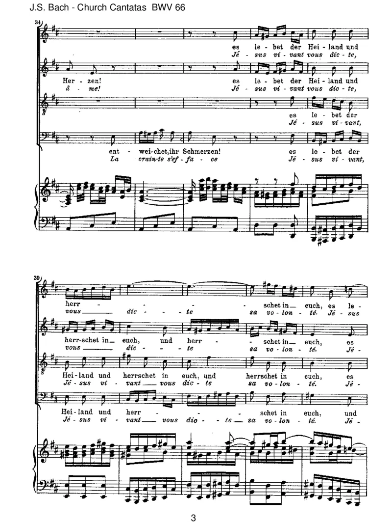 BWV66Erfreuteuch,ihrHerzen_一万首著名钢琴曲谱哈农贝多芬合集视频教学电子版高清无水印可打印_1古典钢琴知名音乐家谱_巴赫钢琴谱全集_J.S巴赫作品全集_JohannSebastianBach(1685-1750)巴赫