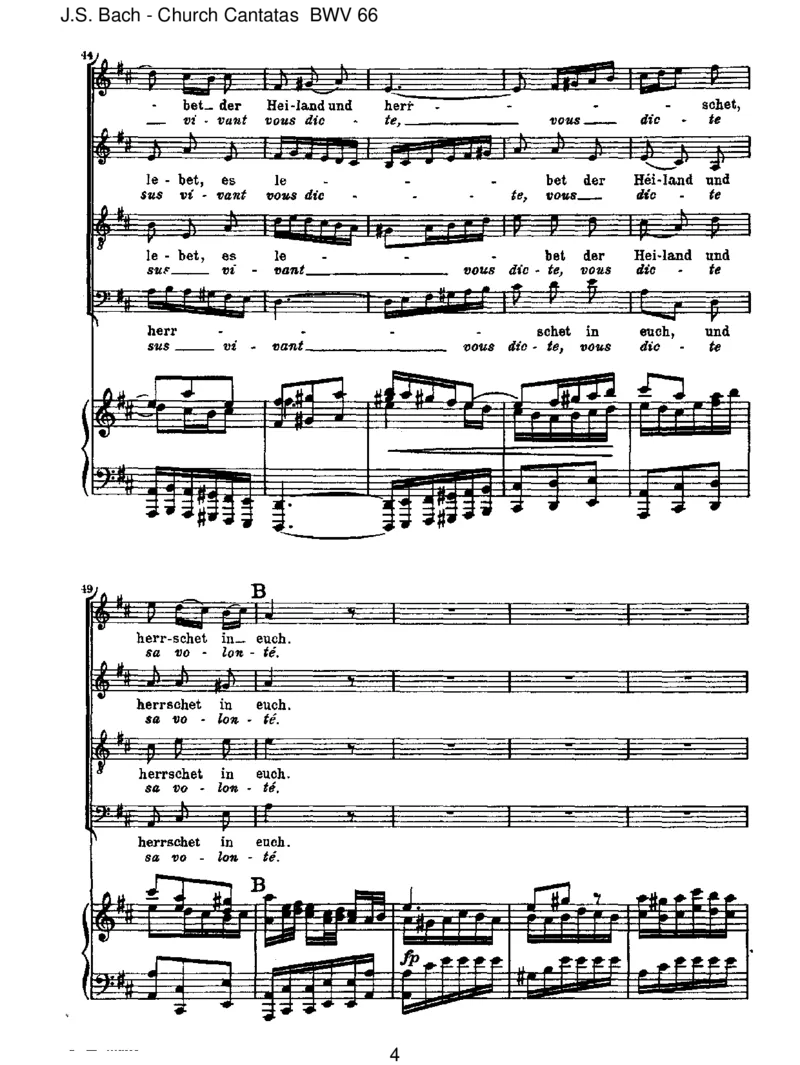BWV66Erfreuteuch,ihrHerzen_一万首著名钢琴曲谱哈农贝多芬合集视频教学电子版高清无水印可打印_1古典钢琴知名音乐家谱_巴赫钢琴谱全集_J.S巴赫作品全集_JohannSebastianBach(1685-1750)巴赫