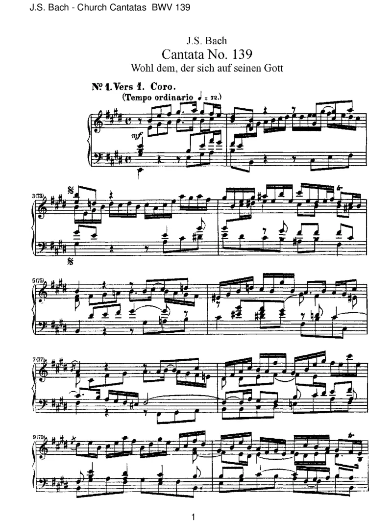 BWV139Wohldem,dersichaufseinenGott_一万首著名钢琴曲谱哈农贝多芬合集视频教学电子版高清无水印可打印_1古典钢琴知名音乐家谱_巴赫钢琴谱全集_J.S巴赫作品全集