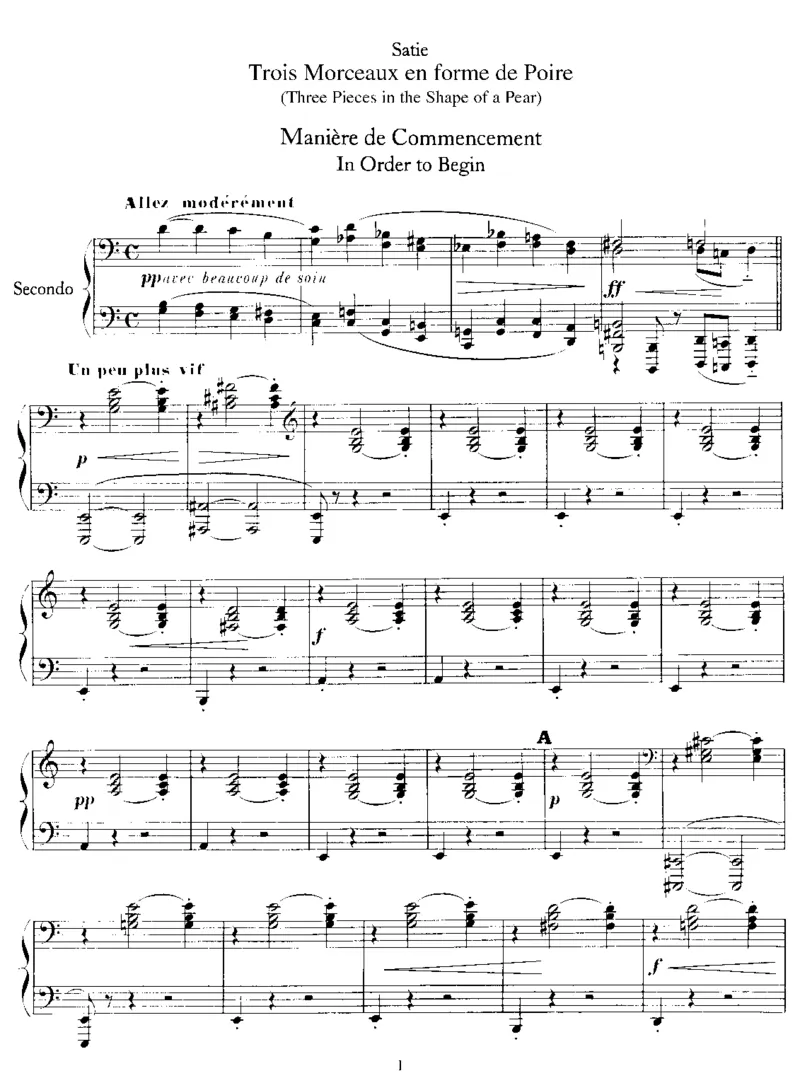 3MorceauxenformedePoire(4Hands)_一万首著名钢琴曲谱哈农贝多芬合集视频教学电子版高清无水印可打印_1古典钢琴知名音乐家谱_萨蒂钢琴谱全集_四手连弹