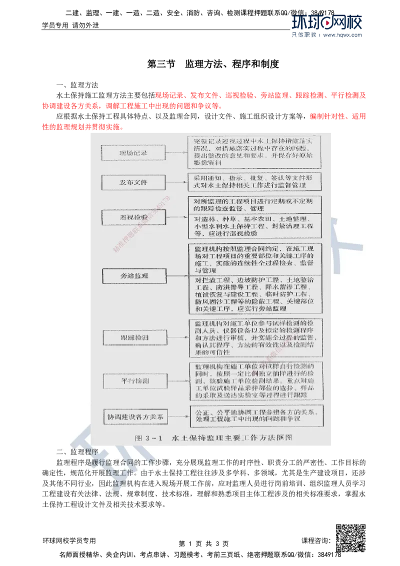 31.水土保持：第三章第三节监理方法、程序和制度_监理工程师_2025监理工程师_2025年监理工程师SVIP_2025年监理水利案例SVIP_02-基础精讲✿高端面授✿深度强化