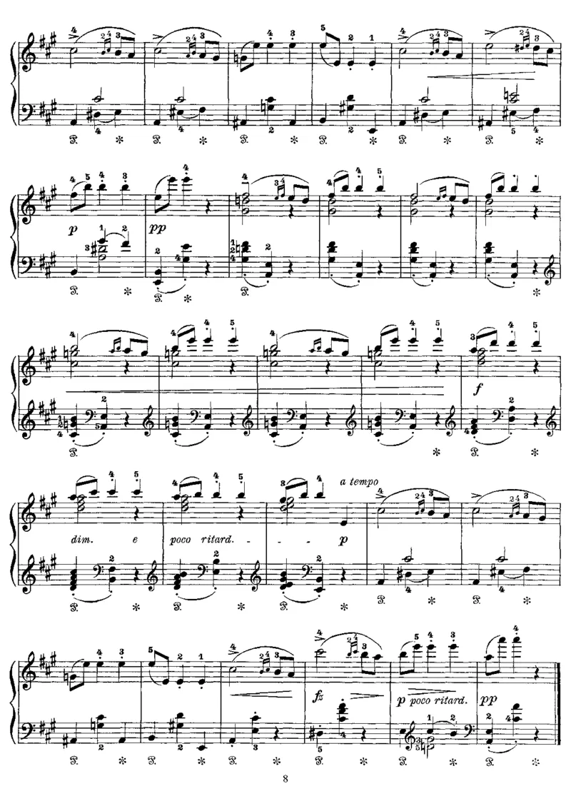 4AlbumLeaves,Op28_一万首著名钢琴曲谱哈农贝多芬合集视频教学电子版高清无水印可打印_1古典钢琴知名音乐家谱_格里格钢琴谱全集_其他