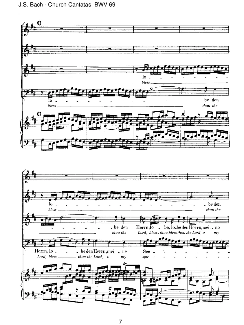 BWV69LobedenHerrn,meineSeele_一万首著名钢琴曲谱哈农贝多芬合集视频教学电子版高清无水印可打印_1古典钢琴知名音乐家谱_巴赫钢琴谱全集_J.S巴赫作品全集_JohannSebastianBach(1685-1750)巴赫
