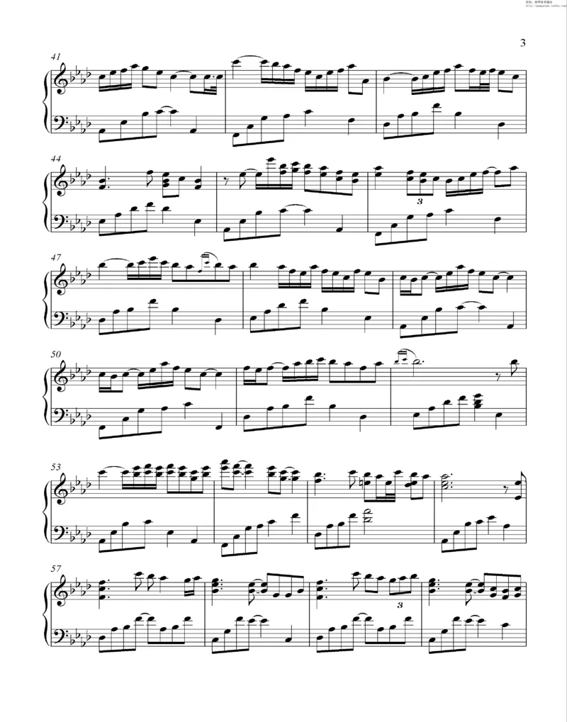 35、细雪-城之内-美莎专辑1-4（208页，共52首）_一万首著名钢琴曲谱哈农贝多芬合集视频教学电子版高清无水印可打印_3流行音乐谱_流行钢琴谱合集形式_高清PDF无水印
