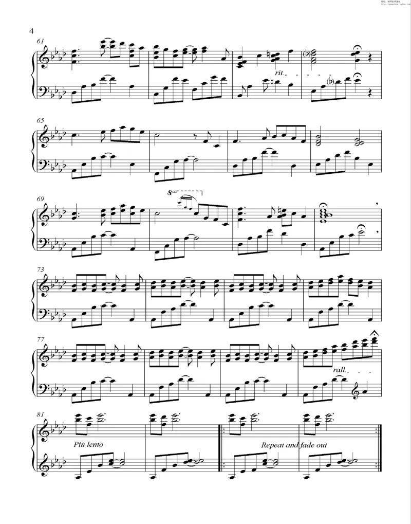 35、细雪-城之内-美莎专辑1-4（208页，共52首）_一万首著名钢琴曲谱哈农贝多芬合集视频教学电子版高清无水印可打印_3流行音乐谱_流行钢琴谱合集形式_高清PDF无水印