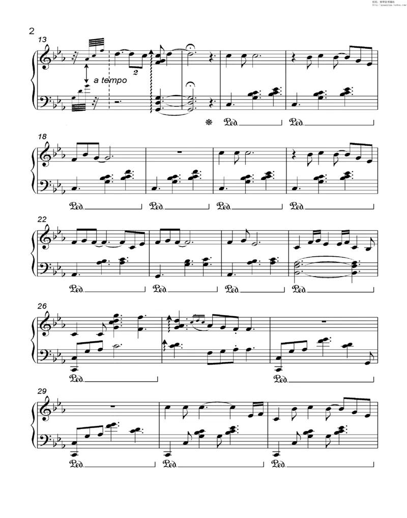 35、细雪-城之内-美莎专辑1-4（208页，共52首）_一万首著名钢琴曲谱哈农贝多芬合集视频教学电子版高清无水印可打印_3流行音乐谱_流行钢琴谱合集形式_高清PDF无水印