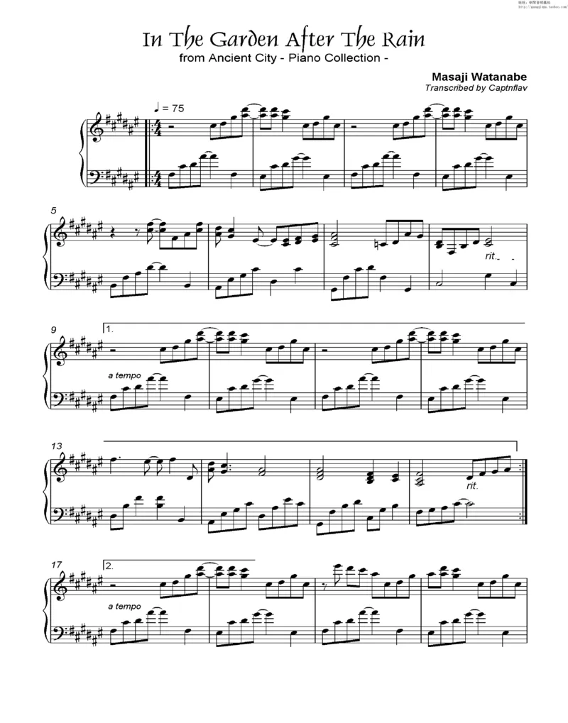 35、细雪-城之内-美莎专辑1-4（208页，共52首）_一万首著名钢琴曲谱哈农贝多芬合集视频教学电子版高清无水印可打印_3流行音乐谱_流行钢琴谱合集形式_高清PDF无水印