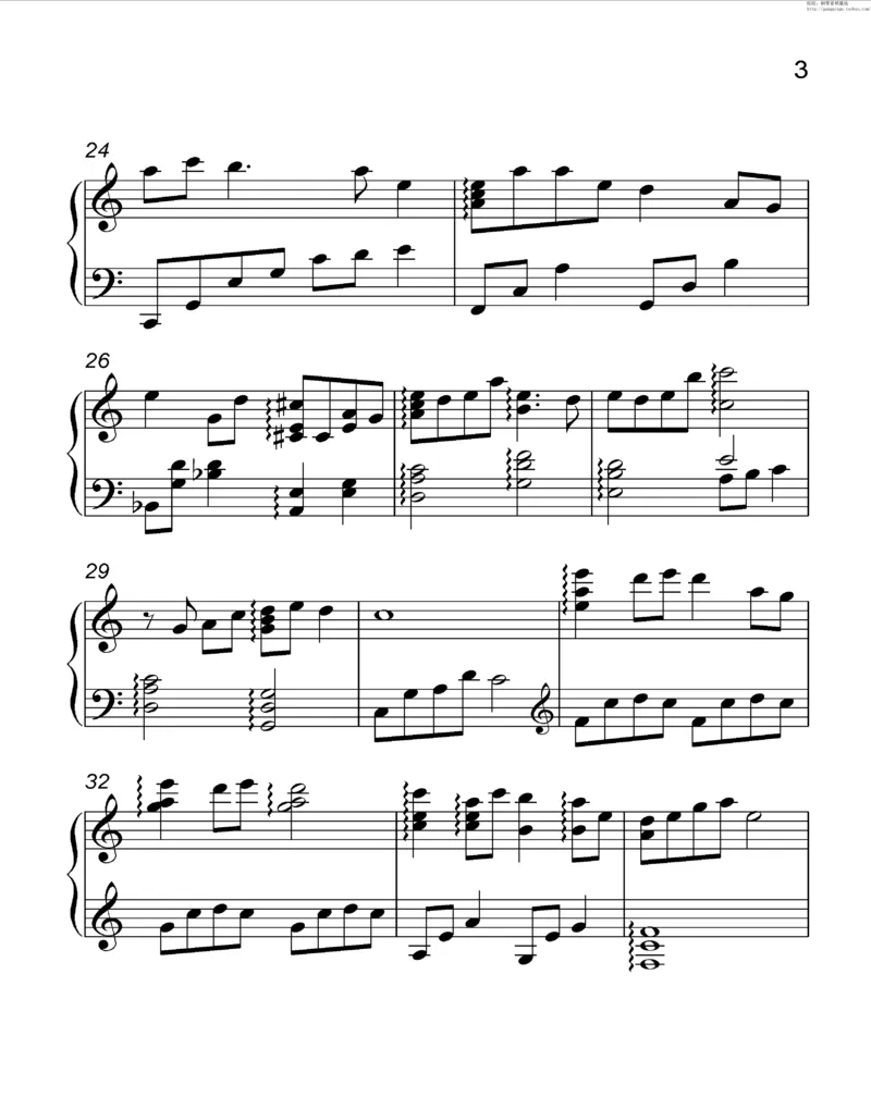 35、细雪-城之内-美莎专辑1-4（208页，共52首）_一万首著名钢琴曲谱哈农贝多芬合集视频教学电子版高清无水印可打印_3流行音乐谱_流行钢琴谱合集形式_高清PDF无水印