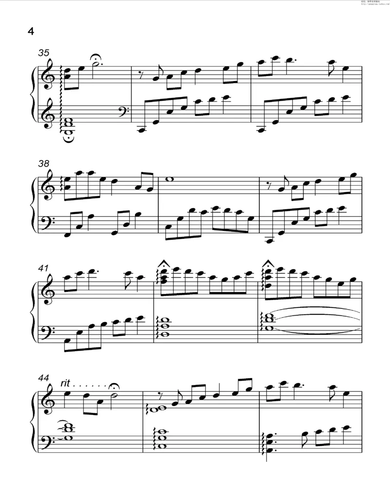 35、细雪-城之内-美莎专辑1-4（208页，共52首）_一万首著名钢琴曲谱哈农贝多芬合集视频教学电子版高清无水印可打印_3流行音乐谱_流行钢琴谱合集形式_高清PDF无水印