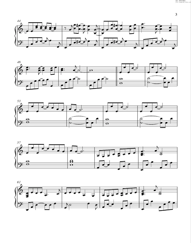 35、细雪-城之内-美莎专辑1-4（208页，共52首）_一万首著名钢琴曲谱哈农贝多芬合集视频教学电子版高清无水印可打印_3流行音乐谱_流行钢琴谱合集形式_高清PDF无水印