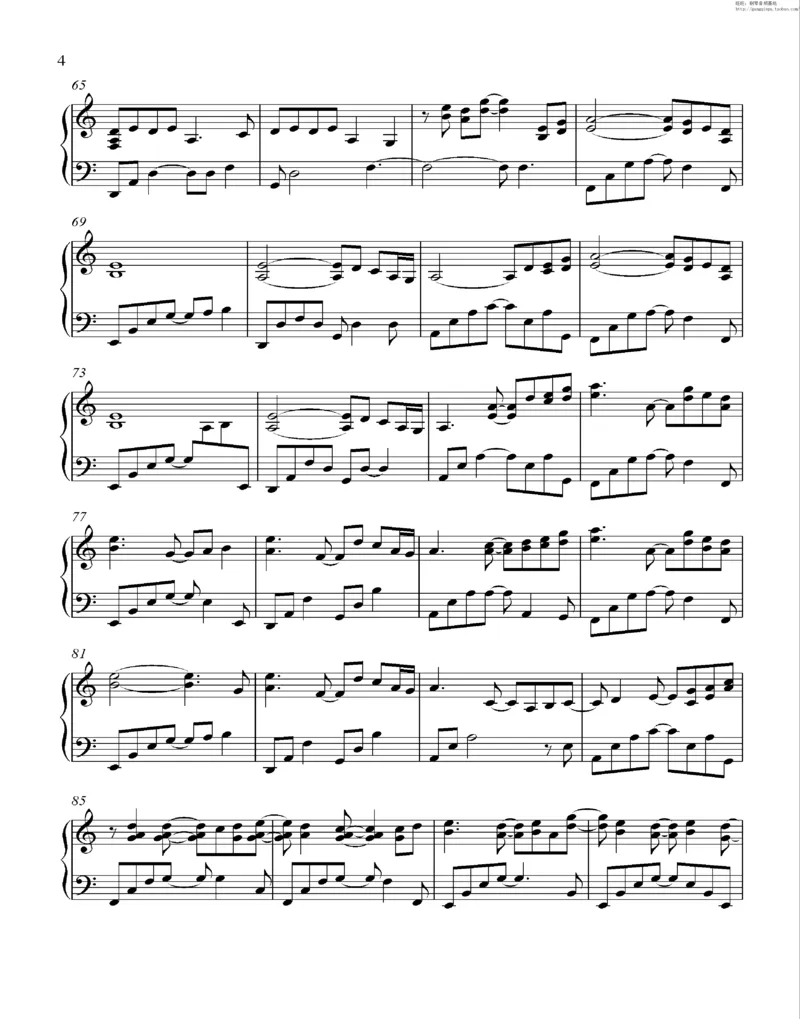 35、细雪-城之内-美莎专辑1-4（208页，共52首）_一万首著名钢琴曲谱哈农贝多芬合集视频教学电子版高清无水印可打印_3流行音乐谱_流行钢琴谱合集形式_高清PDF无水印