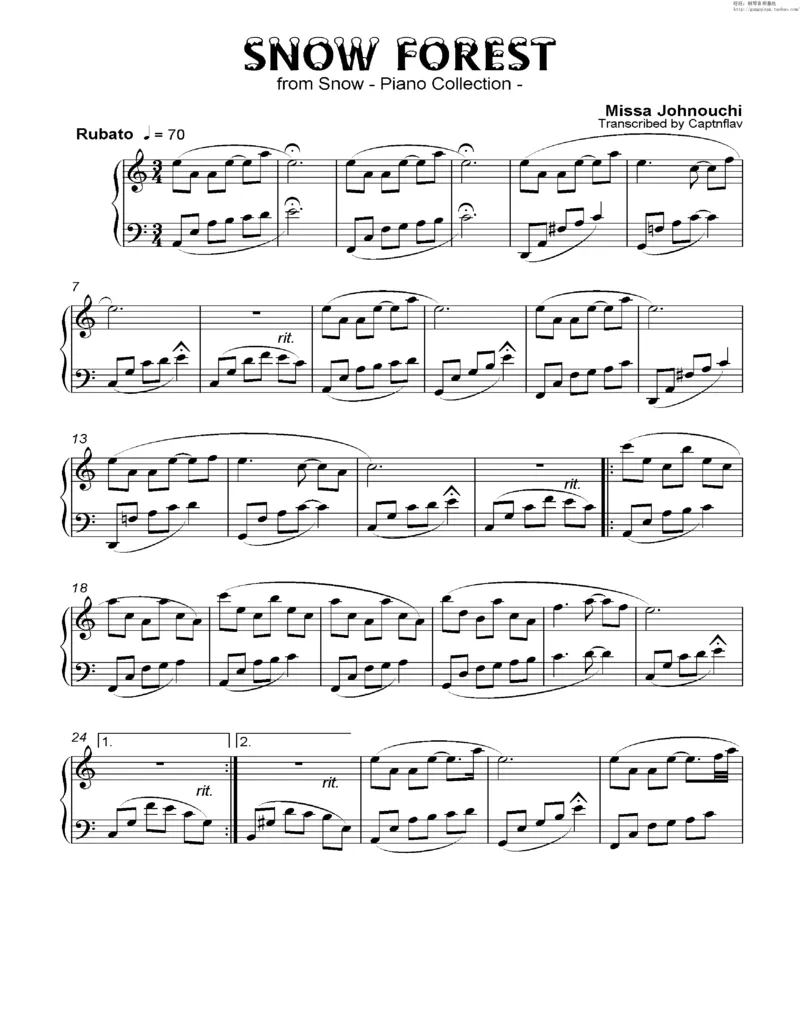 35、细雪-城之内-美莎专辑1-4（208页，共52首）_一万首著名钢琴曲谱哈农贝多芬合集视频教学电子版高清无水印可打印_3流行音乐谱_流行钢琴谱合集形式_高清PDF无水印