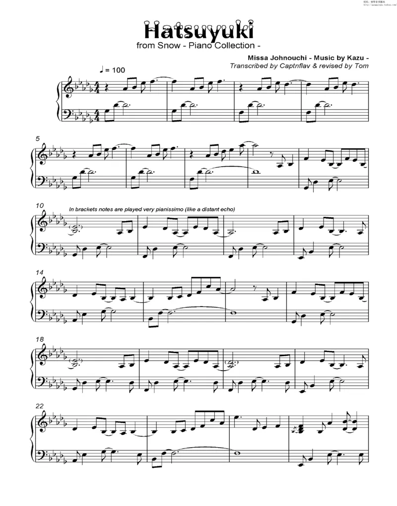 35、细雪-城之内-美莎专辑1-4（208页，共52首）_一万首著名钢琴曲谱哈农贝多芬合集视频教学电子版高清无水印可打印_3流行音乐谱_流行钢琴谱合集形式_高清PDF无水印