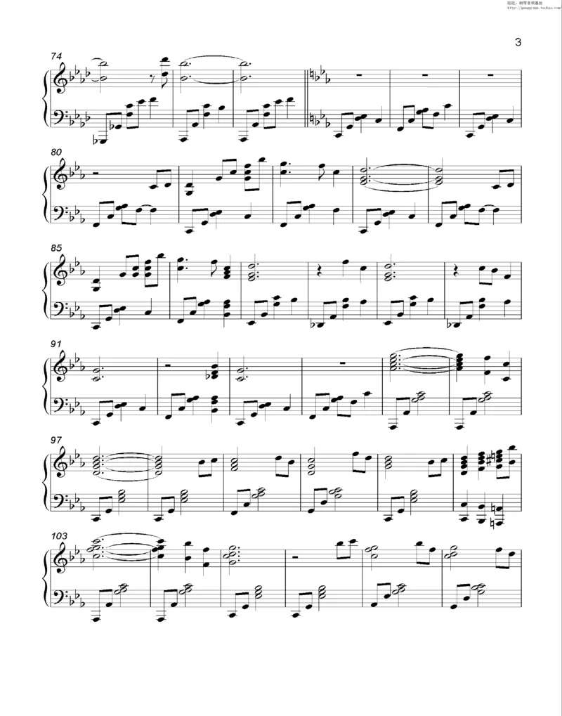35、细雪-城之内-美莎专辑1-4（208页，共52首）_一万首著名钢琴曲谱哈农贝多芬合集视频教学电子版高清无水印可打印_3流行音乐谱_流行钢琴谱合集形式_高清PDF无水印