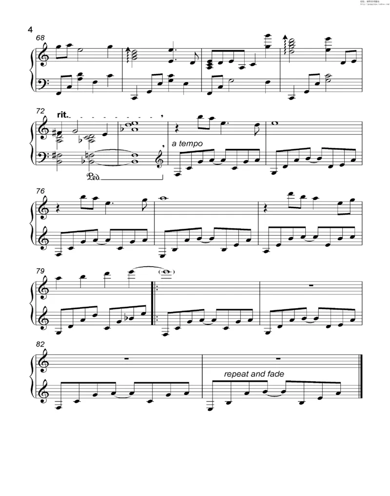 35、细雪-城之内-美莎专辑1-4（208页，共52首）_一万首著名钢琴曲谱哈农贝多芬合集视频教学电子版高清无水印可打印_3流行音乐谱_流行钢琴谱合集形式_高清PDF无水印