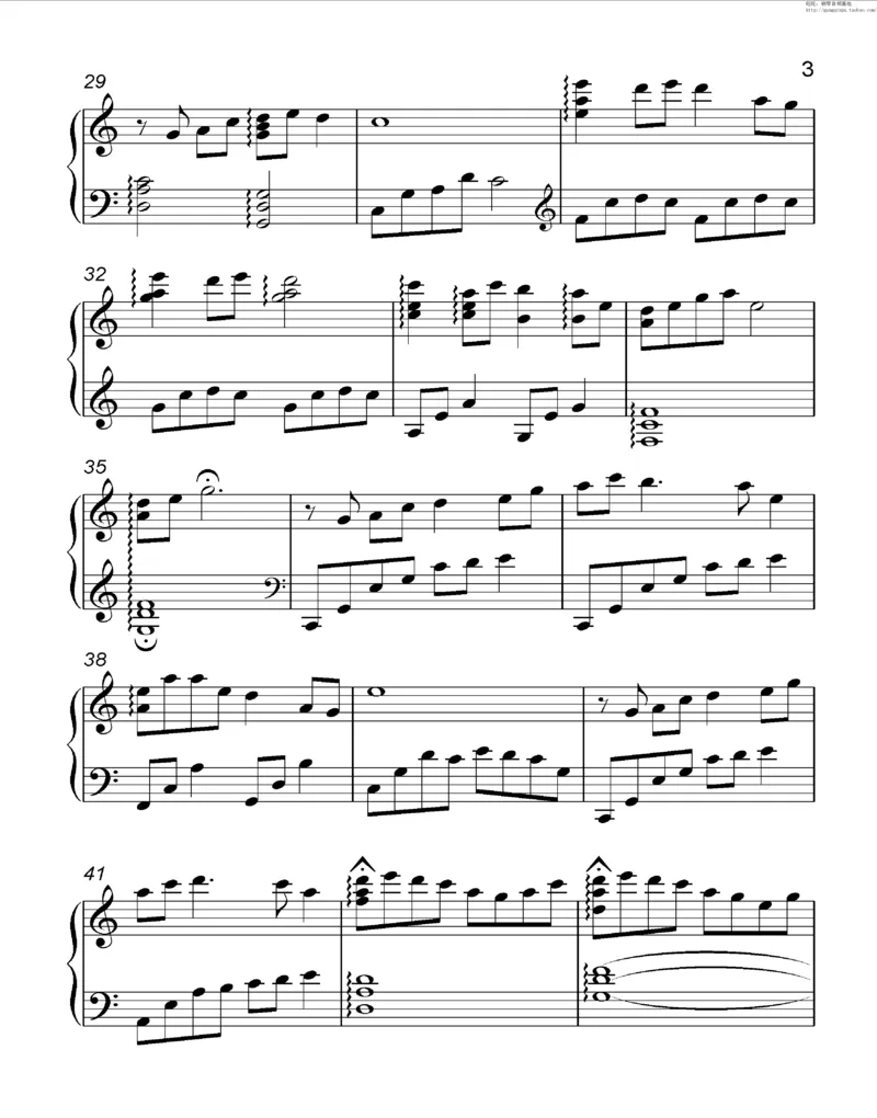 35、细雪-城之内-美莎专辑1-4（208页，共52首）_一万首著名钢琴曲谱哈农贝多芬合集视频教学电子版高清无水印可打印_3流行音乐谱_流行钢琴谱合集形式_高清PDF无水印