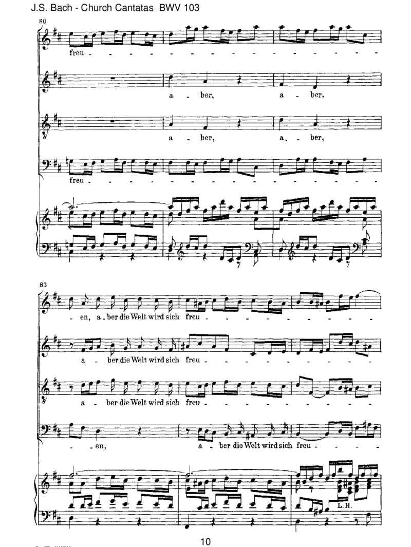 BWV103Ihrwerdetweinenundheulen_一万首著名钢琴曲谱哈农贝多芬合集视频教学电子版高清无水印可打印_1古典钢琴知名音乐家谱_巴赫钢琴谱全集_J.S巴赫作品全集_JohannSebastianBach(1685-1750)巴赫