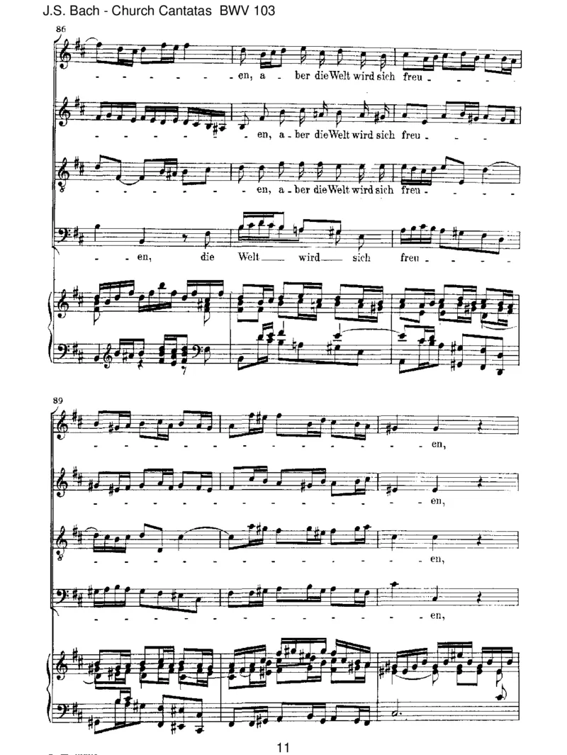 BWV103Ihrwerdetweinenundheulen_一万首著名钢琴曲谱哈农贝多芬合集视频教学电子版高清无水印可打印_1古典钢琴知名音乐家谱_巴赫钢琴谱全集_J.S巴赫作品全集_JohannSebastianBach(1685-1750)巴赫