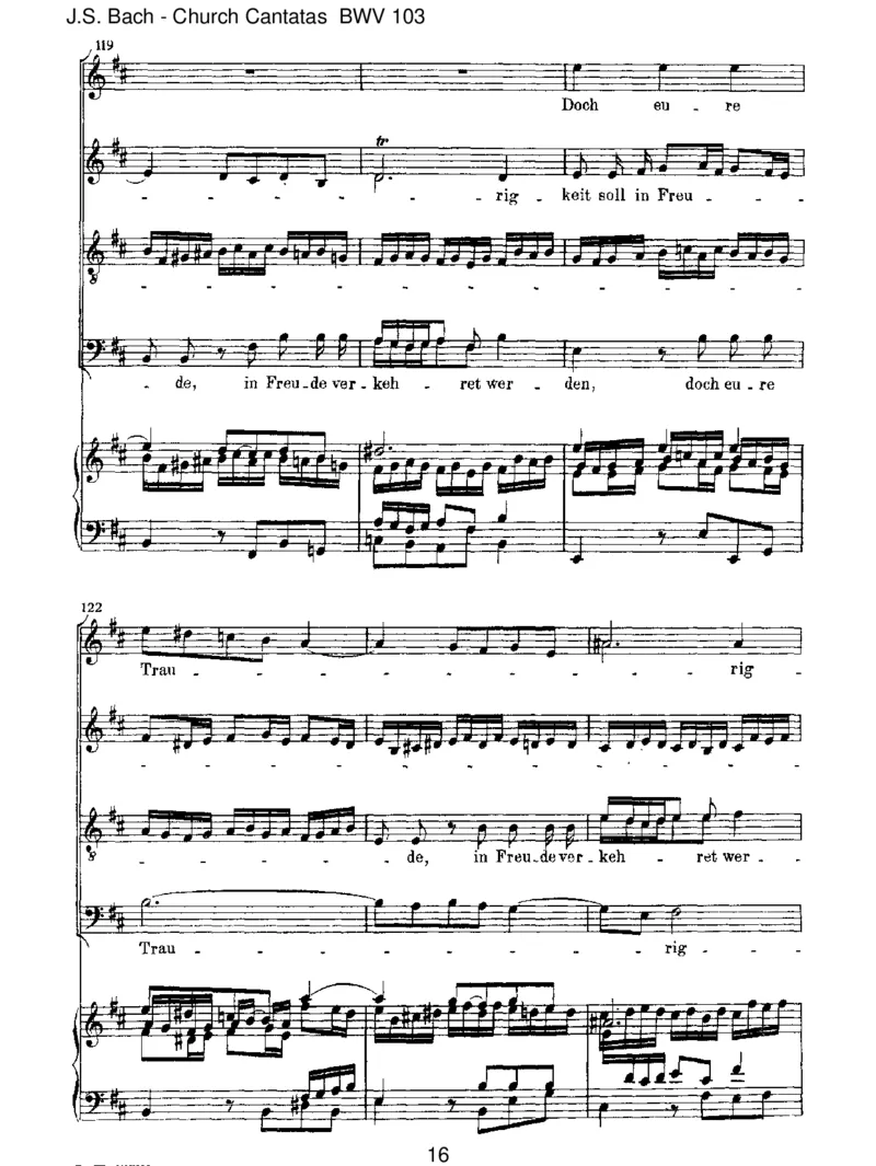 BWV103Ihrwerdetweinenundheulen_一万首著名钢琴曲谱哈农贝多芬合集视频教学电子版高清无水印可打印_1古典钢琴知名音乐家谱_巴赫钢琴谱全集_J.S巴赫作品全集_JohannSebastianBach(1685-1750)巴赫