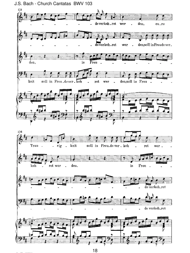 BWV103Ihrwerdetweinenundheulen_一万首著名钢琴曲谱哈农贝多芬合集视频教学电子版高清无水印可打印_1古典钢琴知名音乐家谱_巴赫钢琴谱全集_J.S巴赫作品全集_JohannSebastianBach(1685-1750)巴赫