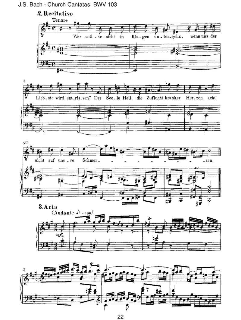 BWV103Ihrwerdetweinenundheulen_一万首著名钢琴曲谱哈农贝多芬合集视频教学电子版高清无水印可打印_1古典钢琴知名音乐家谱_巴赫钢琴谱全集_J.S巴赫作品全集_JohannSebastianBach(1685-1750)巴赫