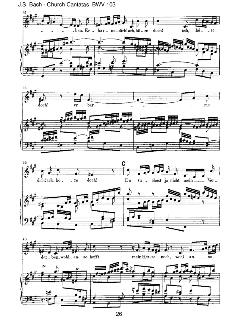 BWV103Ihrwerdetweinenundheulen_一万首著名钢琴曲谱哈农贝多芬合集视频教学电子版高清无水印可打印_1古典钢琴知名音乐家谱_巴赫钢琴谱全集_J.S巴赫作品全集_JohannSebastianBach(1685-1750)巴赫